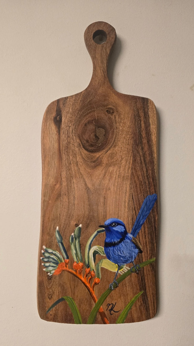 Blue Wren chopping board