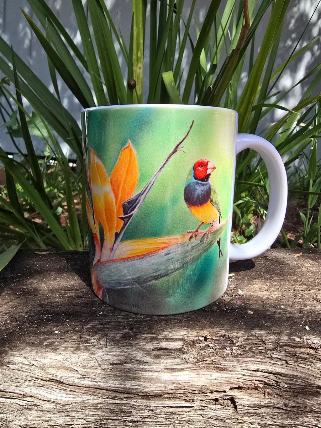 Paradise Finch Mug – Colourful Ceramic 325ml Design